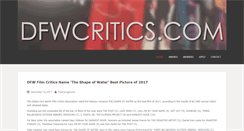 Desktop Screenshot of dfwcritics.com
